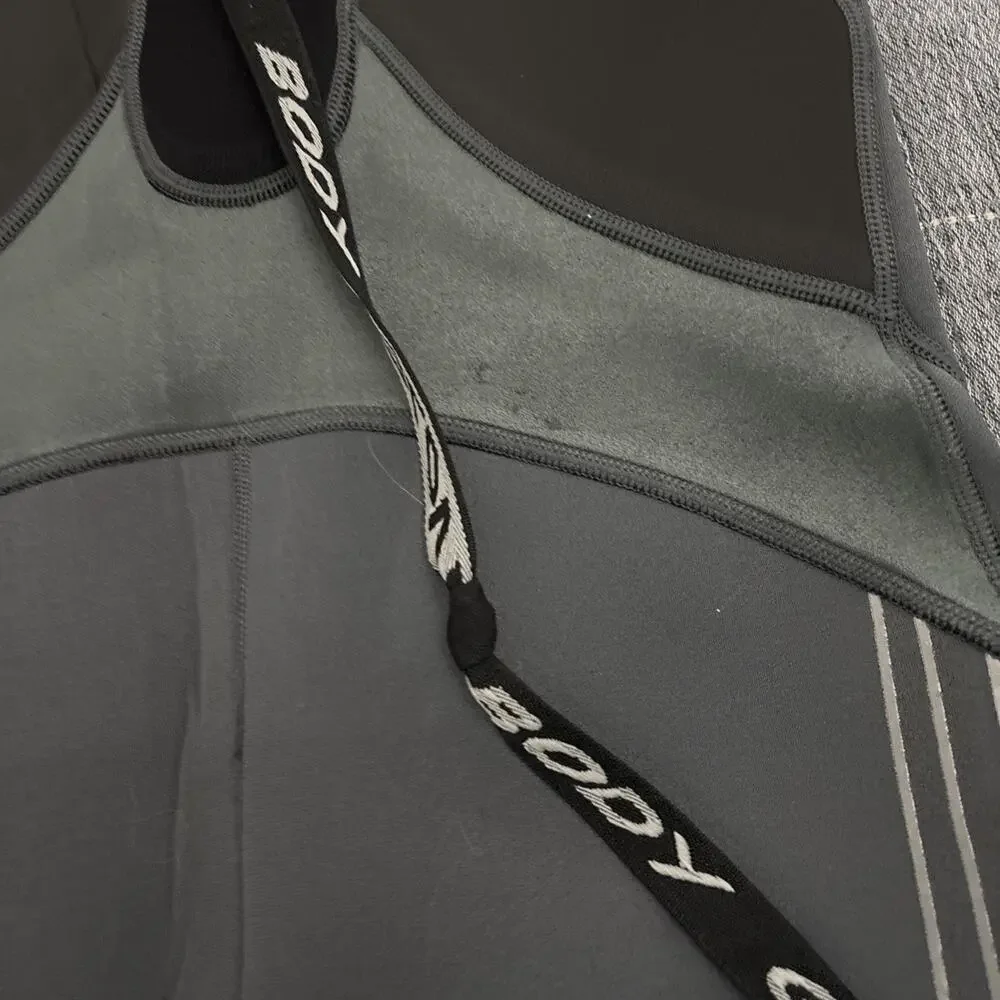 Kids Body Glove shorty springsuit wetsuit With olive green and gray panel design